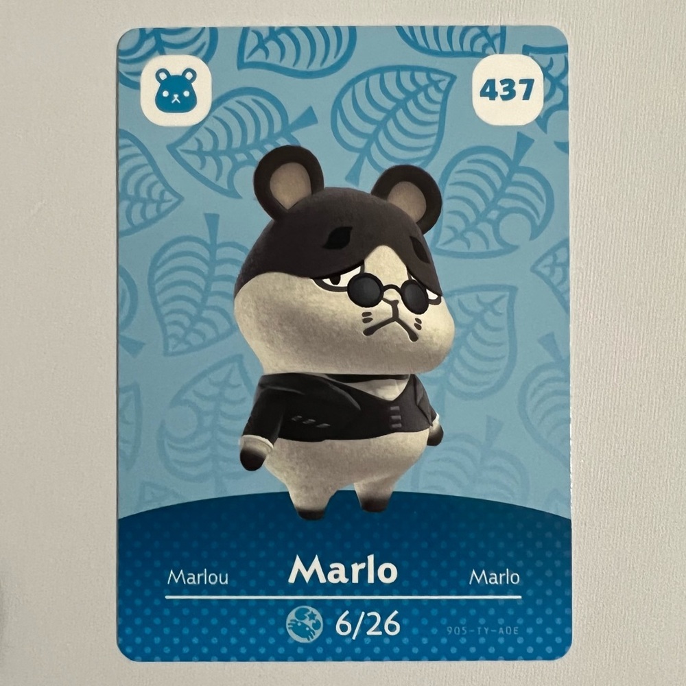 Animal Crossing Amiibo Card - Marlo - 437